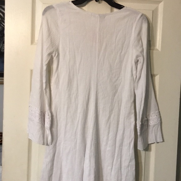 White linen knee length dress - Picture 6 of 6